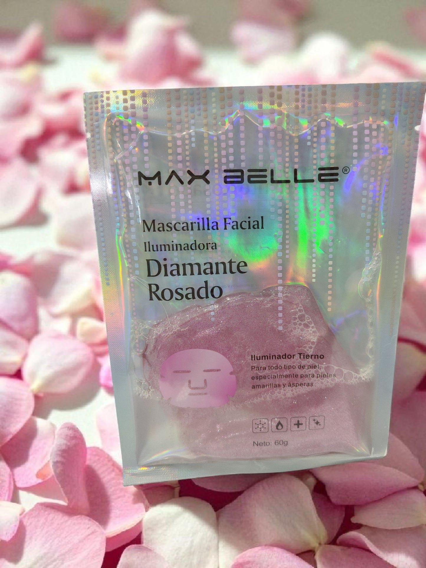 Mascarilla facial diamante Rosado caja 10 unid