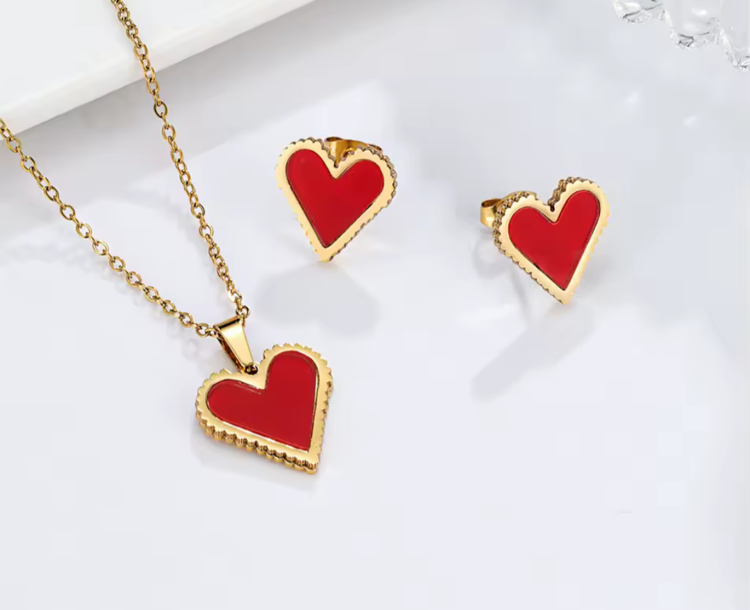 Conjunto Corazon Carmesí