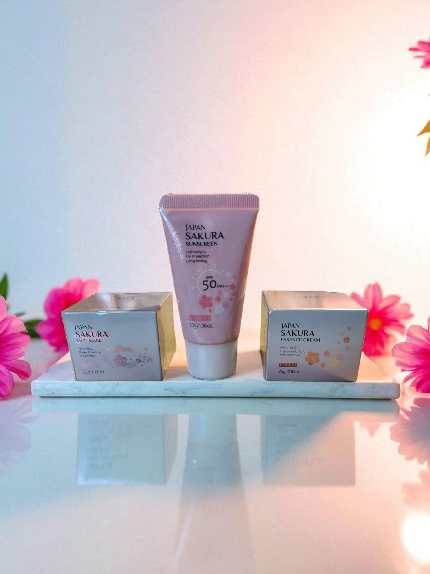🌸 Pack: Mascarilla + Crema hidratante + Bloqueador