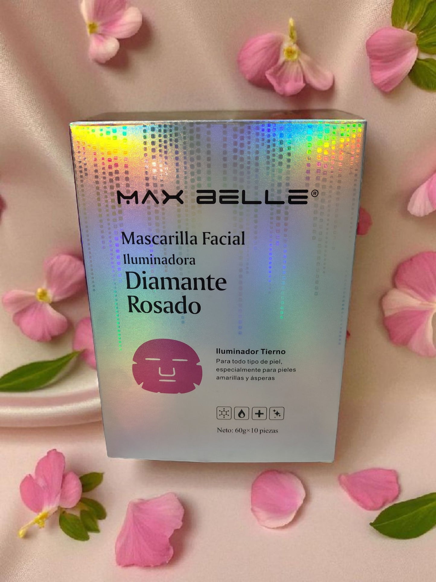 Mascarilla facial diamante Rosado caja 10 unid