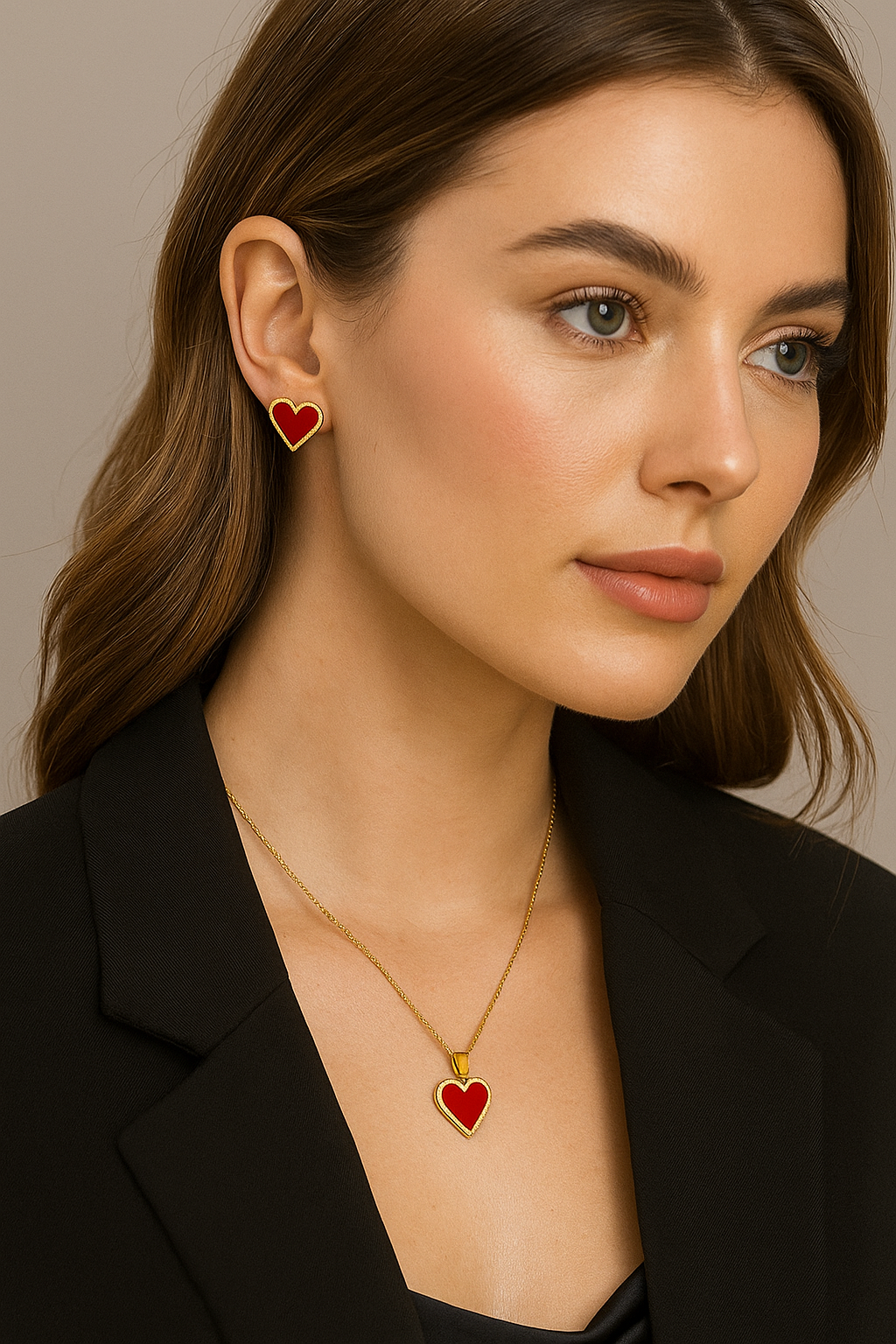 Conjunto Corazon Carmesí